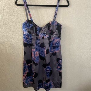 Rebecca Taylor silk floral strap mini dress, 4
